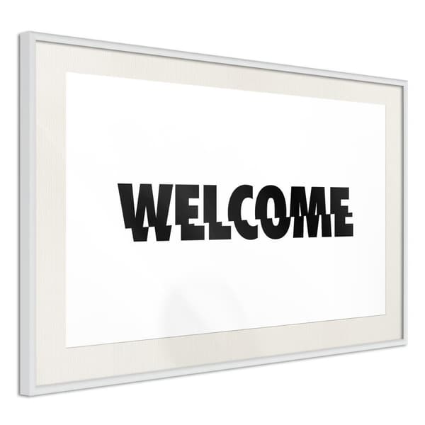 Inramad Poster / Tavla - Welcome