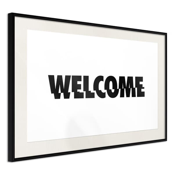 Inramad Poster / Tavla - Welcome