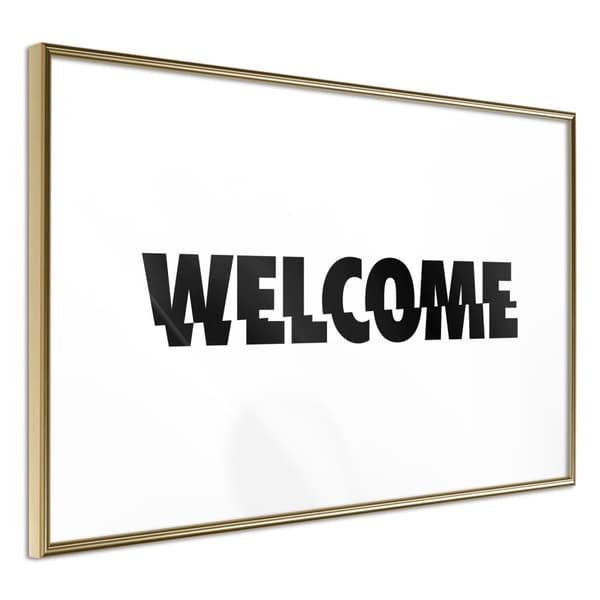 Inramad Poster / Tavla - Welcome