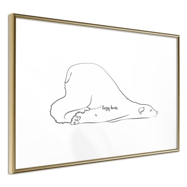 Inramad Poster / Tavla - Resting Polar Bear