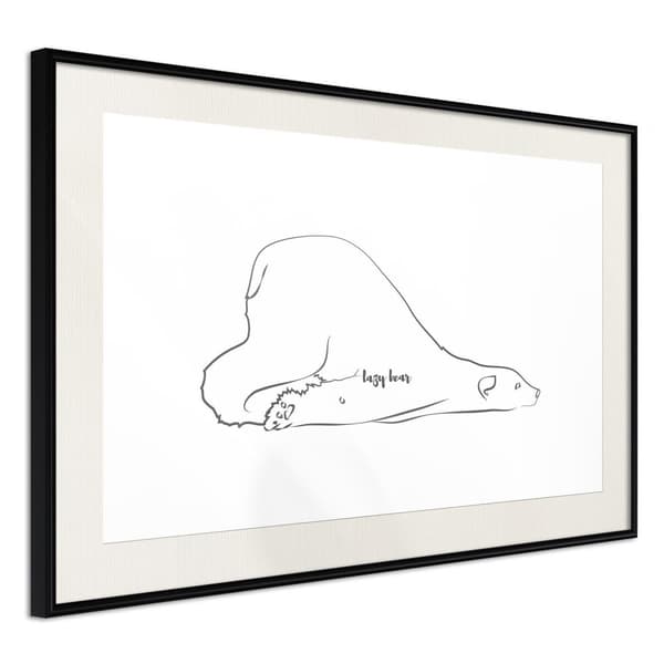 Inramad Poster / Tavla - Resting Polar Bear