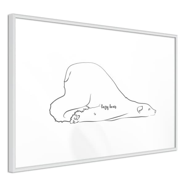 Inramad Poster / Tavla - Resting Polar Bear