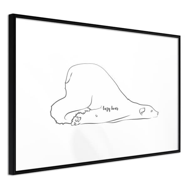 Inramad Poster / Tavla - Resting Polar Bear