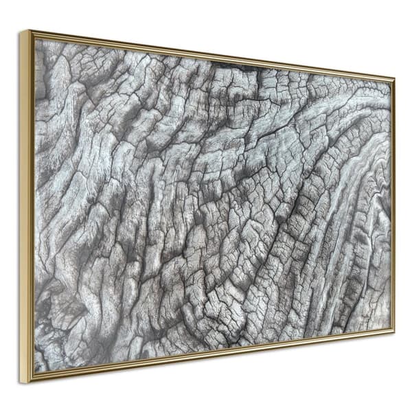 Inramad Poster / Tavla - Carved with Fire Guldram 30x20