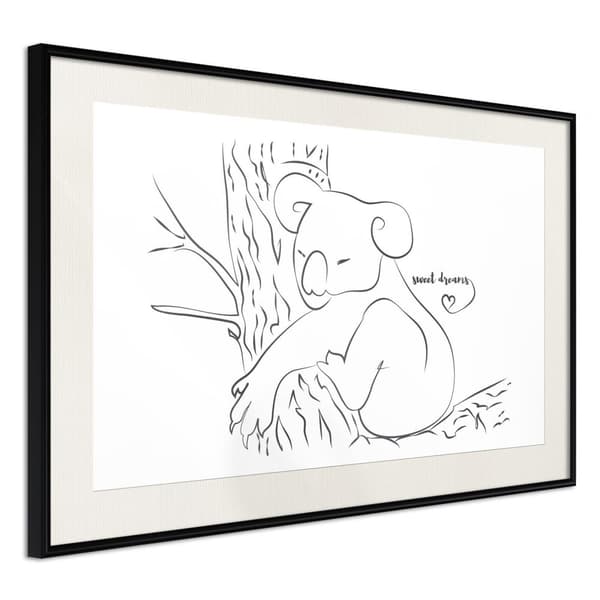 Inramad Poster / Tavla - Resting Koala