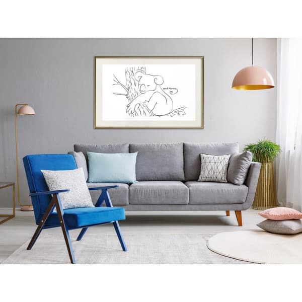 Inramad Poster / Tavla - Resting Koala