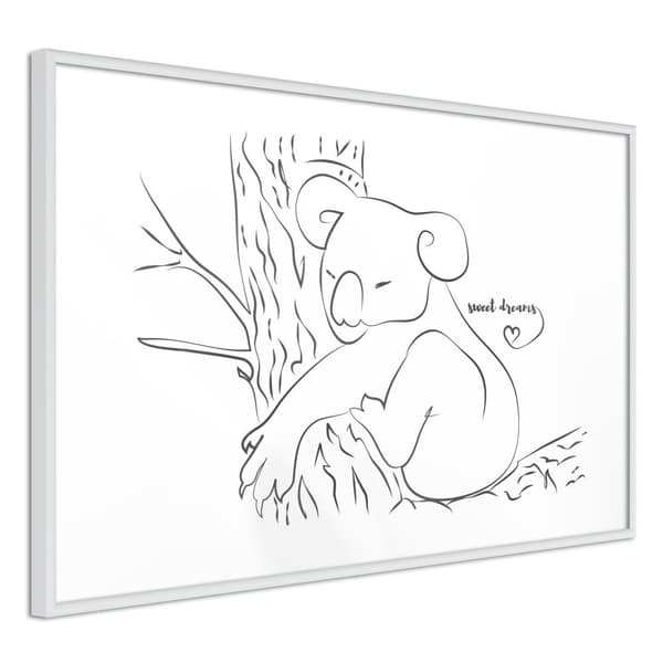 Inramad Poster / Tavla - Resting Koala