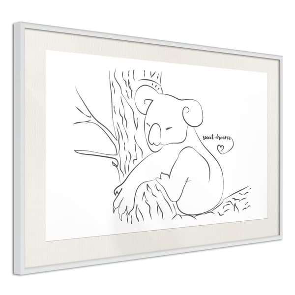 Inramad Poster / Tavla - Resting Koala