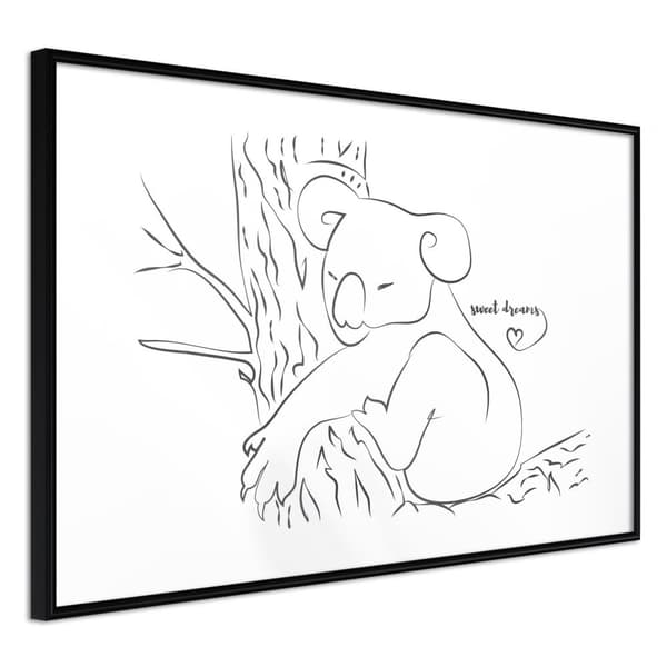 Inramad Poster / Tavla - Resting Koala