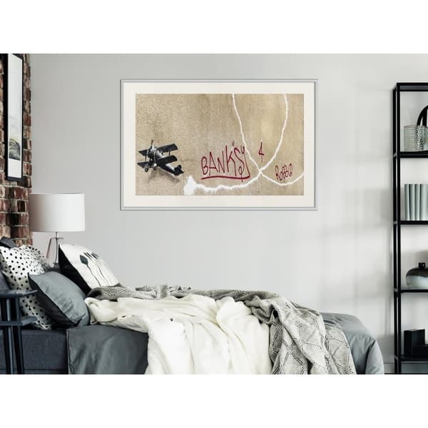 Inramad Poster / Tavla - Banksy: Love Plane