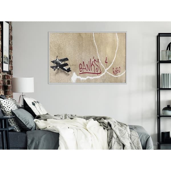 Inramad Poster / Tavla - Banksy: Love Plane