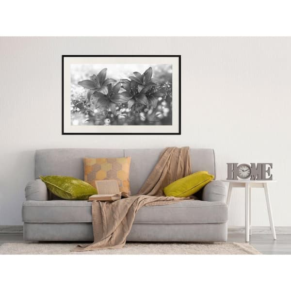 Inramad Poster / Tavla - Dark Lillies