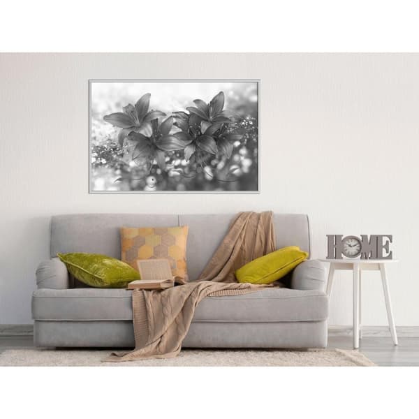Inramad Poster / Tavla - Dark Lillies