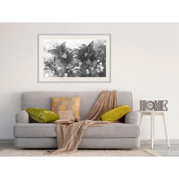 Inramad Poster / Tavla - Dark Lillies