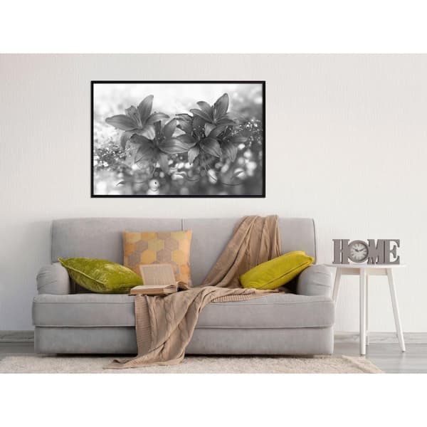 Inramad Poster / Tavla - Dark Lillies
