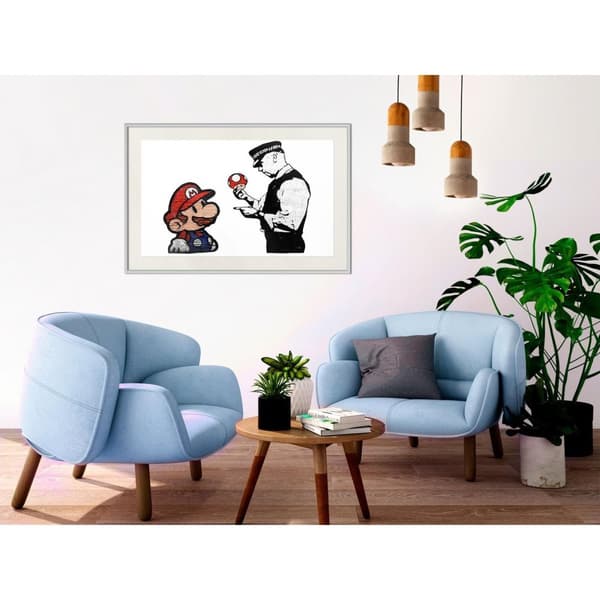 Inramad Poster / Tavla - Banksy: Mario and Copper
