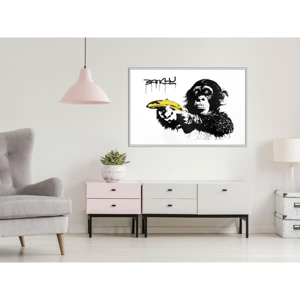 Inramad Poster / Tavla - Banksy: Banana Gun II