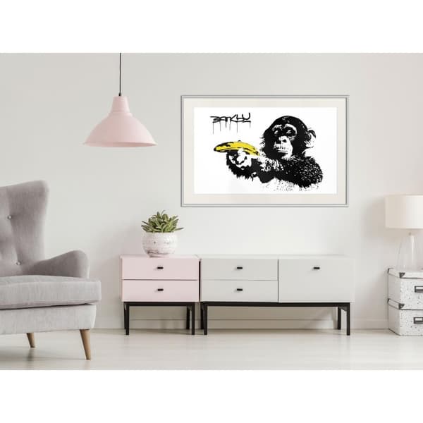 Inramad Poster / Tavla - Banksy: Banana Gun II