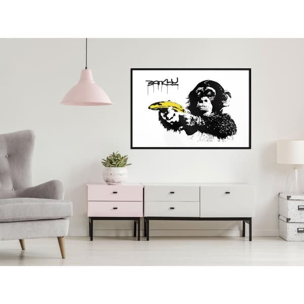Inramad Poster / Tavla - Banksy: Banana Gun II