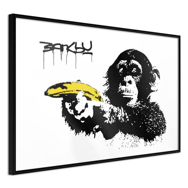 Inramad Poster / Tavla - Banksy: Banana Gun II