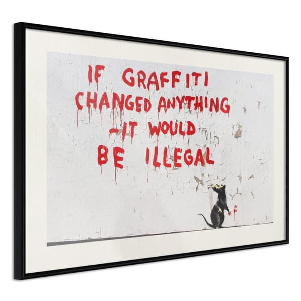 Inramad Poster / Tavla - Banksy: If Graffiti Changed Anything