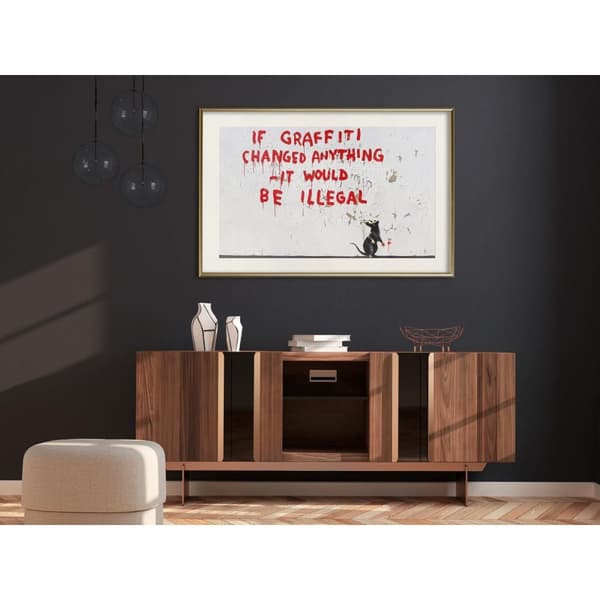 Inramad Poster / Tavla - Banksy: If Graffiti Changed Anything