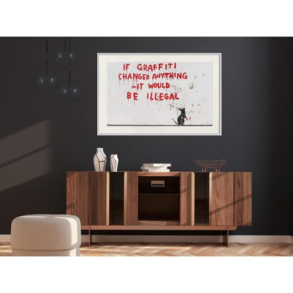 Inramad Poster / Tavla - Banksy: If Graffiti Changed Anything
