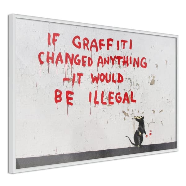 Inramad Poster / Tavla - Banksy: If Graffiti Changed Anything