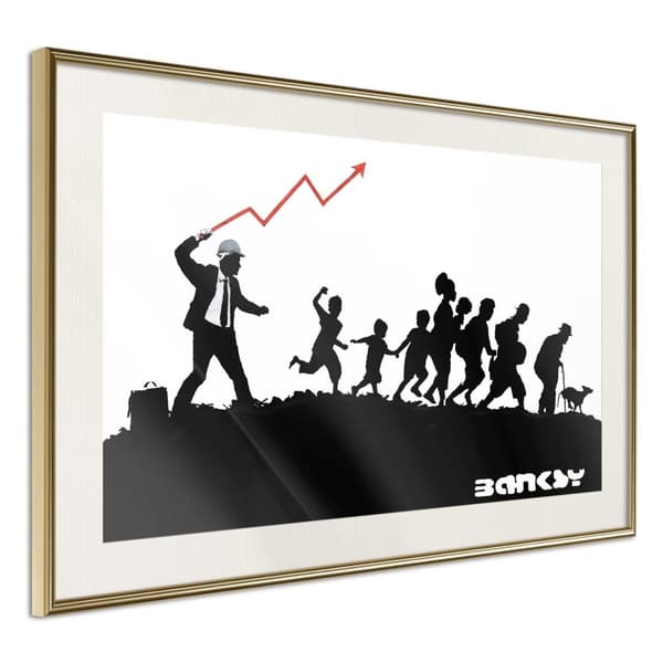 Inramad Poster / Tavla - Banksy: The Whip