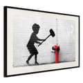 Miniatyrbild 4 av 11: Inramad Poster / Tavla - Banksy: Hammer Boy