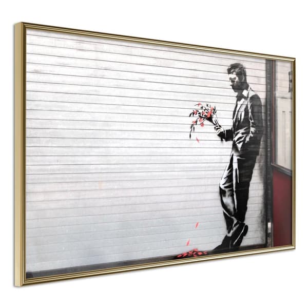 Inramad Poster / Tavla - Banksy: Waiting in Vain
