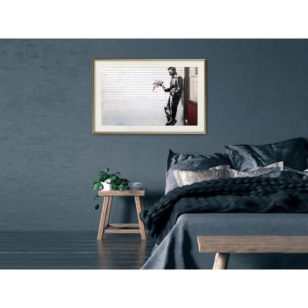 Inramad Poster / Tavla - Banksy: Waiting in Vain