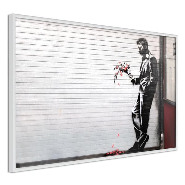 Inramad Poster / Tavla - Banksy: Waiting in Vain