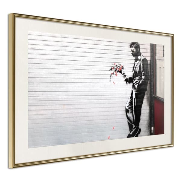 Inramad Poster / Tavla - Banksy: Waiting in Vain