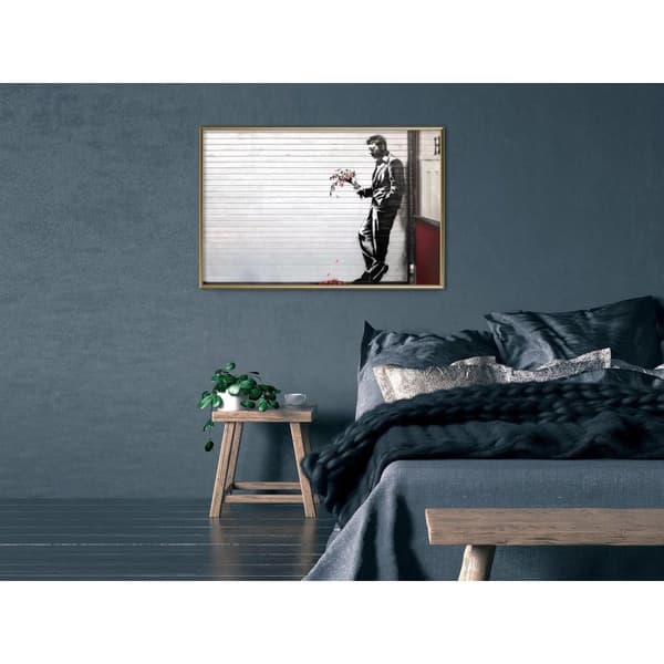 Inramad Poster / Tavla - Banksy: Waiting in Vain