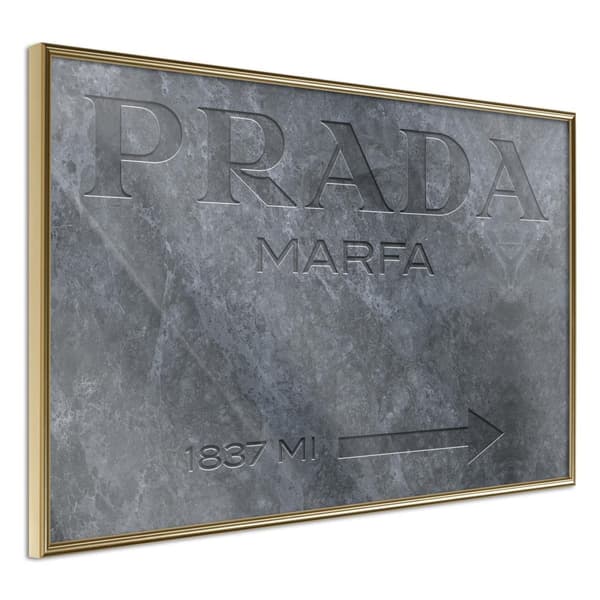 Inramad Poster / Tavla - Prada (Grey)