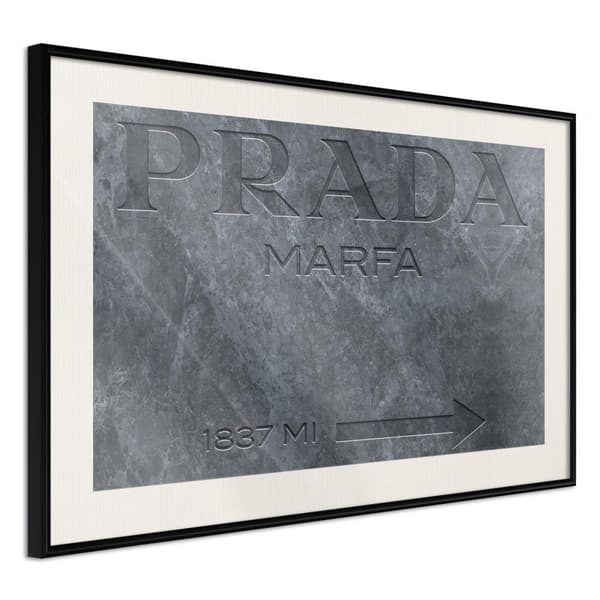 Inramad Poster / Tavla - Prada (Grey)