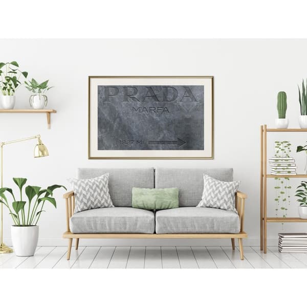 Inramad Poster / Tavla - Prada (Grey)