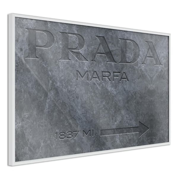Inramad Poster / Tavla - Prada (Grey)