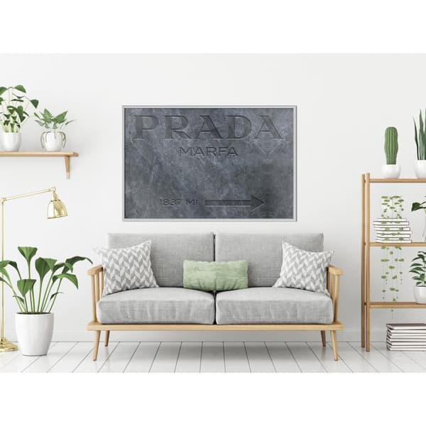 Inramad Poster / Tavla - Prada (Grey)