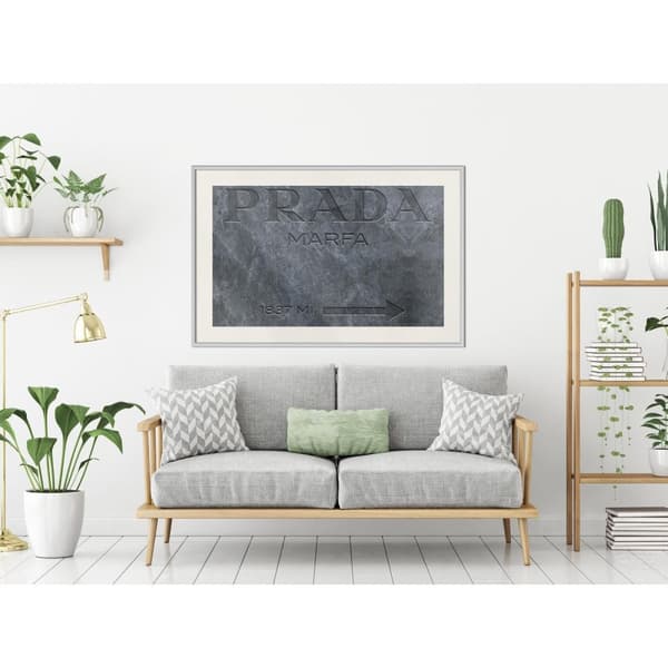 Inramad Poster / Tavla - Prada (Grey)