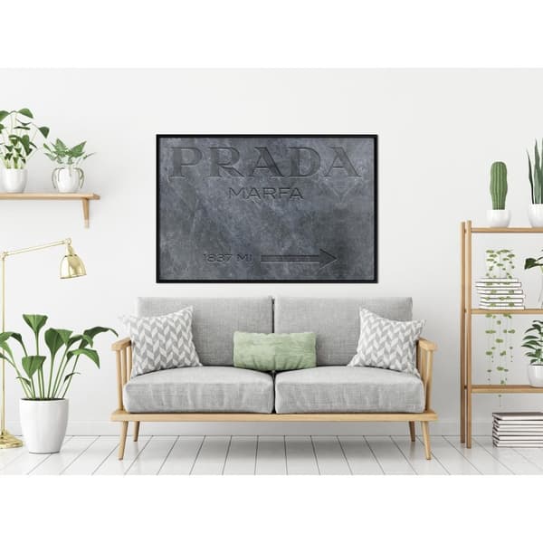 Inramad Poster / Tavla - Prada (Grey)