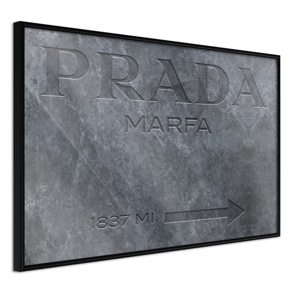 Inramad Poster / Tavla - Prada (Grey)