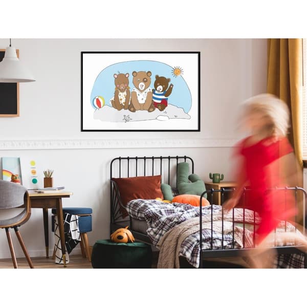 Inramad Poster / Tavla - Holidays at the Seaside