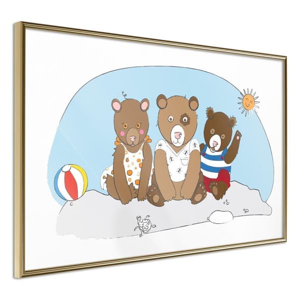 Inramad Poster / Tavla - Holidays at the Seaside
