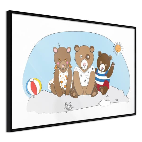 Inramad Poster / Tavla - Holidays at the Seaside