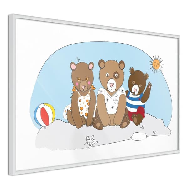Inramad Poster / Tavla - Holidays at the Seaside