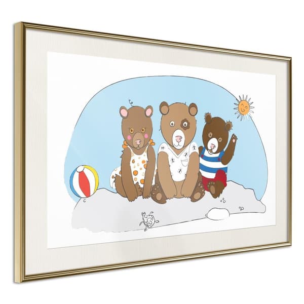 Inramad Poster / Tavla - Holidays at the Seaside