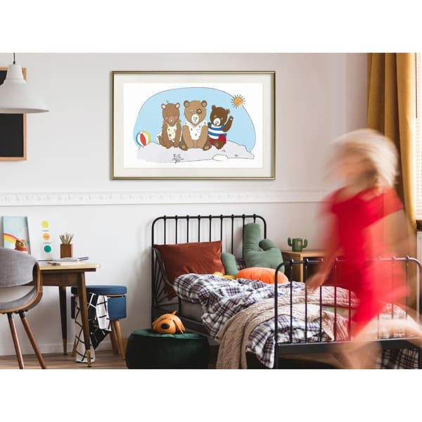 Inramad Poster / Tavla - Holidays at the Seaside