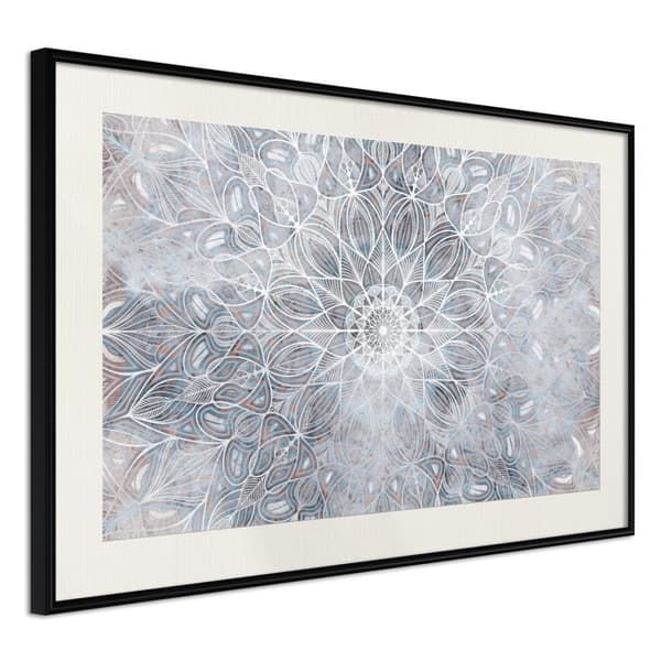 Inramad Poster / Tavla - Winter Mandala